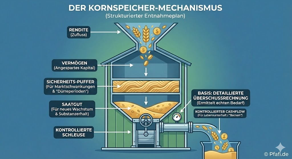 Strukturierter Entnahmeplan Kornspeicher Beispiel